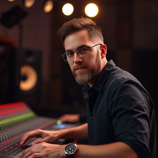 Photo of Samuel Davis, mixing and mastering engineer